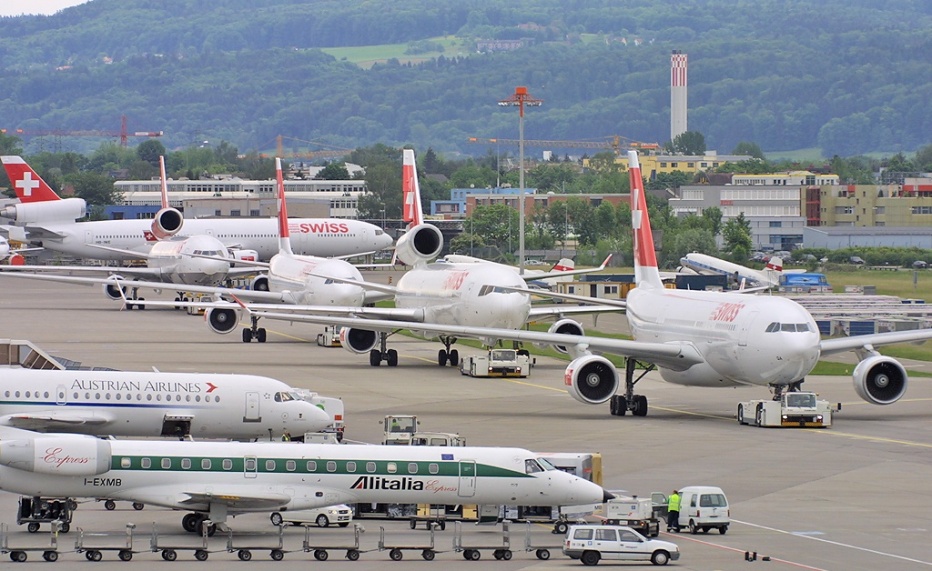 Парад самолетов от Swiss