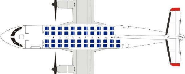 atr-42-500 схема салона